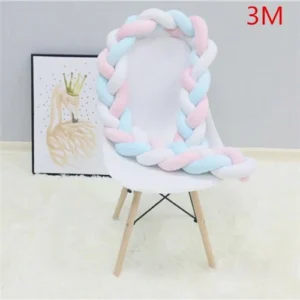 1M/2M/3M Baby Bumper Bed Braid Knot Pillow Cushion Bumper for Infant Bebe Crib Protector Cot Bumper Room Decor