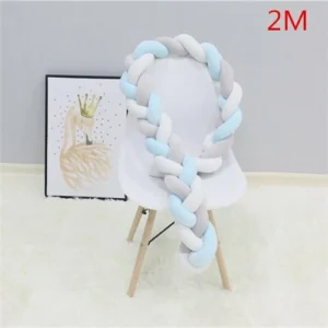 1M/2M/3M Baby Bumper Bed Braid Knot Pillow Cushion Bumper for Infant Bebe Crib Protector Cot Bumper Room Decor