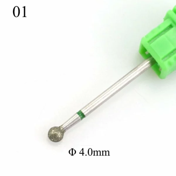 1Pc Diamond Nail Drill Ball Rotary Bit Eletric Milling Cutter Files 5.0mm Manicure Burr Cuticle Clean Polish Machine Accessory