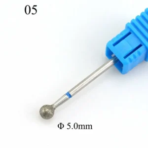 1Pc Diamond Nail Drill Ball Rotary Bit Eletric Milling Cutter Files 5.0mm Manicure Burr Cuticle Clean Polish Machine Accessory