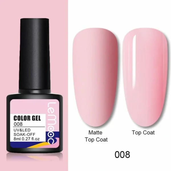 LEMOOC 8ml Nail Gel Polish Hot Selling Colors For Soak Off Semi Permanent Hybrid Nail Art Prime Gel Varnish varnish