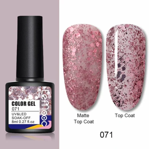 LEMOOC 8ml Nail Gel Polish Hot Selling Colors For Soak Off Semi Permanent Hybrid Nail Art Prime Gel Varnish varnish