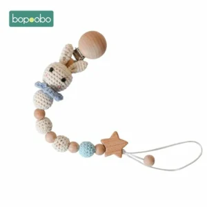 Bopoobo 1pc Baby Dummy Pacifier Chain Clip Cotton Cloth Plush Animal Toys Soother Nipples Holder Newborn Toy Feeding Accessories