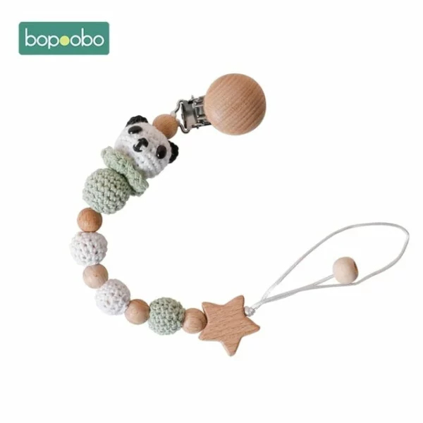 Bopoobo 1pc Baby Dummy Pacifier Chain Clip Cotton Cloth Plush Animal Toys Soother Nipples Holder Newborn Toy Feeding Accessories