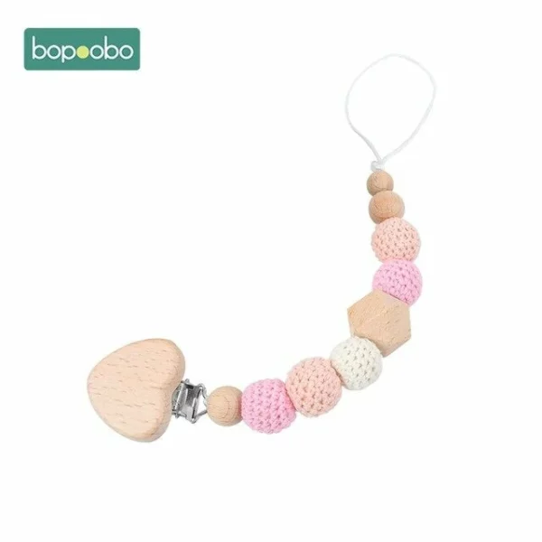 Bopoobo 1pc Baby Dummy Pacifier Chain Clip Cotton Cloth Plush Animal Toys Soother Nipples Holder Newborn Toy Feeding Accessories