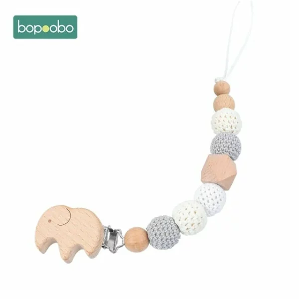 Bopoobo 1pc Baby Dummy Pacifier Chain Clip Cotton Cloth Plush Animal Toys Soother Nipples Holder Newborn Toy Feeding Accessories