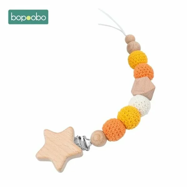 Bopoobo 1pc Baby Dummy Pacifier Chain Clip Cotton Cloth Plush Animal Toys Soother Nipples Holder Newborn Toy Feeding Accessories