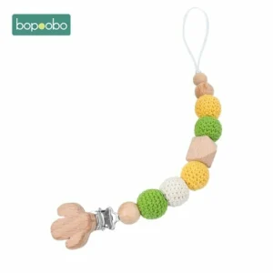 Bopoobo 1pc Baby Dummy Pacifier Chain Clip Cotton Cloth Plush Animal Toys Soother Nipples Holder Newborn Toy Feeding Accessories