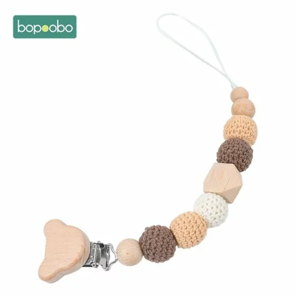 Bopoobo 1pc Baby Dummy Pacifier Chain Clip Cotton Cloth Plush Animal Toys Soother Nipples Holder Newborn Toy Feeding Accessories