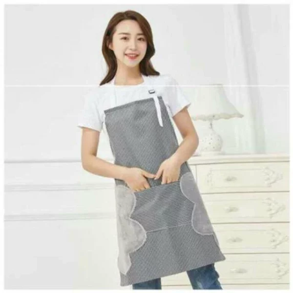 Oil-Proof Waterproof Wipeable Stripes Apron