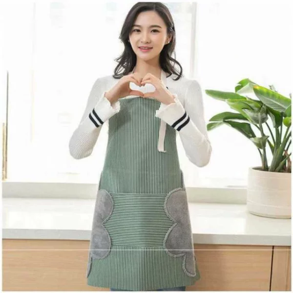 Oil-Proof Waterproof Wipeable Stripes Apron