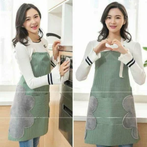 Oil-Proof Waterproof Wipeable Stripes Apron