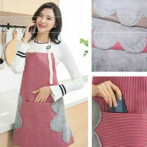 Oil-Proof Waterproof Wipeable Stripes Apron