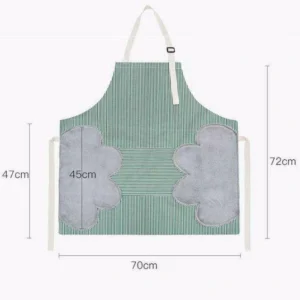 Oil-Proof Waterproof Wipeable Stripes Apron