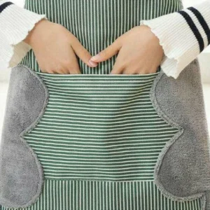 Oil-Proof Waterproof Wipeable Stripes Apron