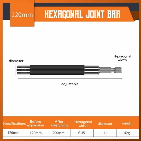 TELESCOPIC HEXAGONAL JOINT BAR