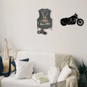 Harley Vest Wall Clock (Gifts for riders)