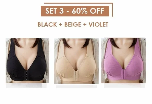 #1 Plus Size Sexy Push Up Bra Front Closure Solid Color Brassiere !!