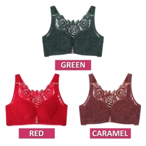 FITME®: ROSE EMBROIDERY FRONT CLOSURE WIREFREE BRA