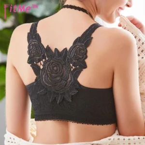 FITME®: ROSE EMBROIDERY FRONT CLOSURE WIREFREE BRA