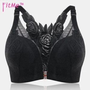 FITME®: ROSE EMBROIDERY FRONT CLOSURE WIREFREE BRA