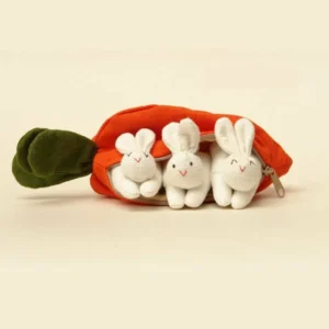 Hide-and-Seek Bunnies in Carrot Pouch