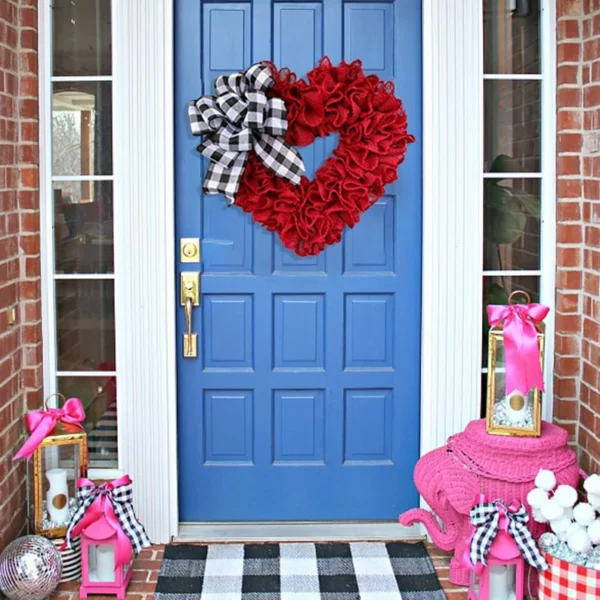 "I 💝 YOU"-Burlap Valentine's Day Wreath💏