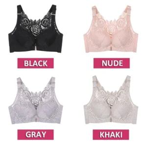 FITME®: ROSE EMBROIDERY FRONT CLOSURE WIREFREE BRA