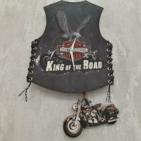 Harley Vest Wall Clock (Gifts for riders)