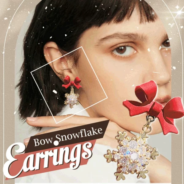 ✨Hot Sale✨Fashion Bow Snowflake Earrings