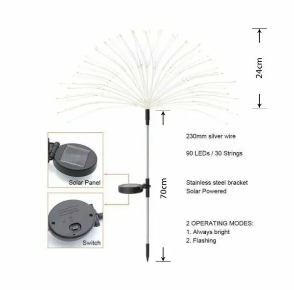 Buy Now 49% OFF--Waterproof Solar Garden Fireworks Lamp