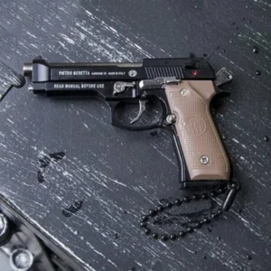 【Favorite Gifts for Men and Boys】Miniature key chain Beretta Toy Pistol