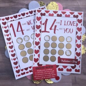 Valentine Scratch Off Print - 14 Things I Love About You.😍Buy 3 Get 1 Free