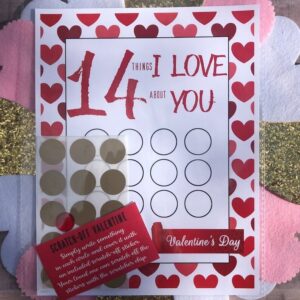 Valentine Scratch Off Print - 14 Things I Love About You.😍Buy 3 Get 1 Free