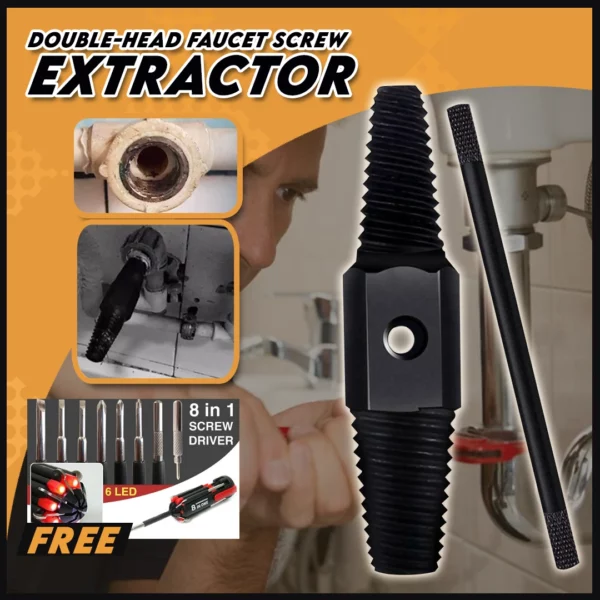 Double-Head Broken Screw Extractor (FREE MULTI-SCREWDRIVER)