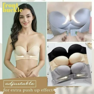 🔥Buy 1 Get 1 Free today🔥-Invisible Strapless Super Push Up Bra