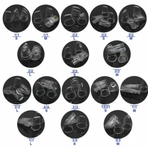 64pcs Dental Anterior Transparent Crowns