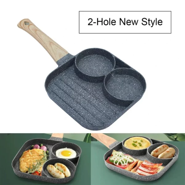 (🔥 HOT SALE🔥)2 Hole Non-stick Frying Pan For Burger Eggs Ham — Cooking Breakfast