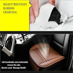 Leather Bamboo Charcoal Car Seat Cushion-Absorbing Odor（Four Seasons Universal）