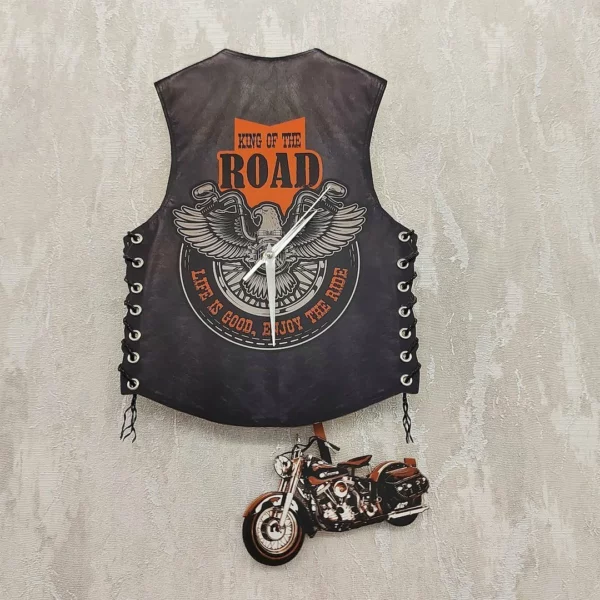 Harley Vest Wall Clock (Gifts for riders)