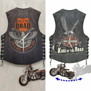 Harley Vest Wall Clock (Gifts for riders)