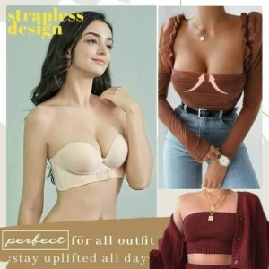 🔥Buy 1 Get 1 Free today🔥-Invisible Strapless Super Push Up Bra