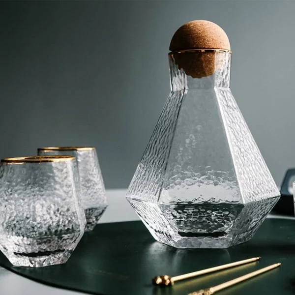 Nordic Geometric Water Pitcher & Glass