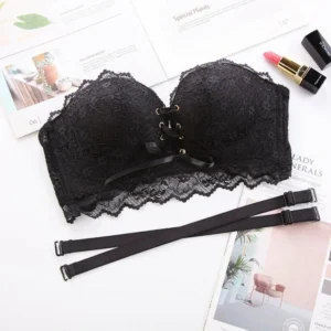 Lace-up Strapless Bra