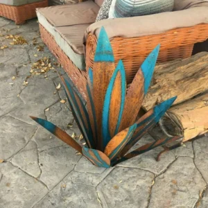 HandMade Painted Metal Century Plant