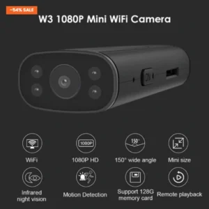 Wireless Camera Motion Sensor Alarm Phone W3 Smart WiFi 1080P