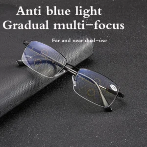 FoldFlat Third Generation Titanium Progressive Far And Near Dual-Use Reading Glasses