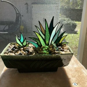 (Last Day Flash Sale-50% OFF)Suncatcher Stained Agave Plante