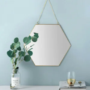 1 Piece Bathroom Hanging Mirror Geometric Shape Nordic Style Simple Hanging Mirror