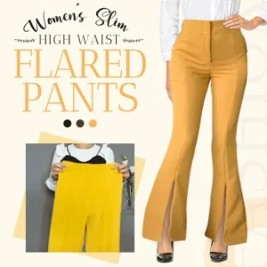 WOMEN'S SLIM HIGH WAIST FLARED PANTS